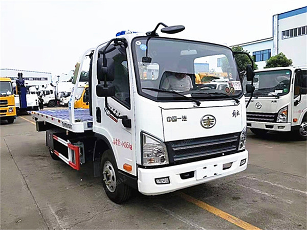 解放虎V一拖二藍牌清障車廠家，程力牌國六CLW5040TQZC6清障車